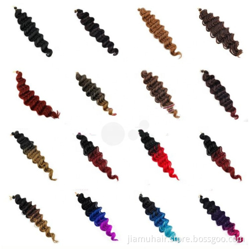 Synthetic Hair Deep Wave Twist Crochet Hair Curly Loose Deep Twist Braiding Hair Extension Wholesale Price